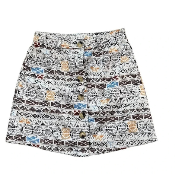 Cider Women's Finding Bliss Patterned Mini Skirt Multicolor Size S NWT - Picture 1 of 7
